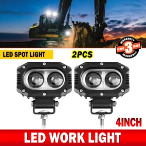 2x 4'' LED Work Light Pods Spot Truck Offroad Tractor Excavator Forklift ATV UTV - Picture 1 of 9