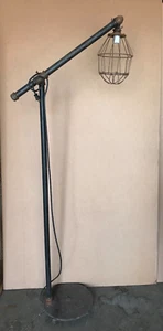 Vintage Steampunk Industrial House Shop Garage Birdcage Floor Lamp 2004-22B - Picture 1 of 14