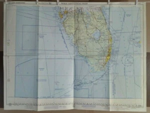 1969 LAKE OKEECHOBEE FLORIDA World Aeronautical Chart / Map 525, 39th Ed 22x30 - Picture 1 of 11