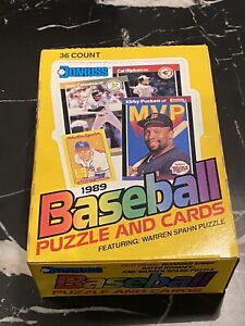 1989 Donruss Baseball Unopened Box 36 Sealed Wax Packs Ken Griffey Jr FASC
