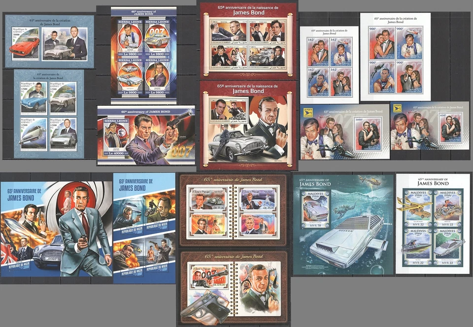 HM 2018 JAMES BOND BROSNAN CRAIG CONNERY CARS NIÑAS EVA GREEN BERRY 8+8 MNH Foto 1 de 1