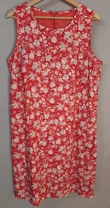 Women’s Floral All Over Print Summer Sleeveless Coral Dress Women's Size XL - Picture 1 of 7