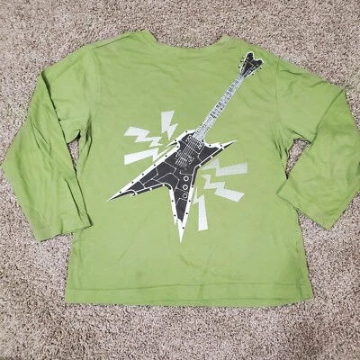 Camisa Crazy 8 verde neón guitarra manga larga niños grande 10/12 Foto 1 de 4