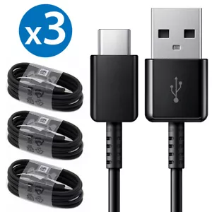 3-Pack OEM Samsung USB Type C Fast Charging Cable Galaxy S8 S9 S10 Plus Note 8 9 - Picture 1 of 4