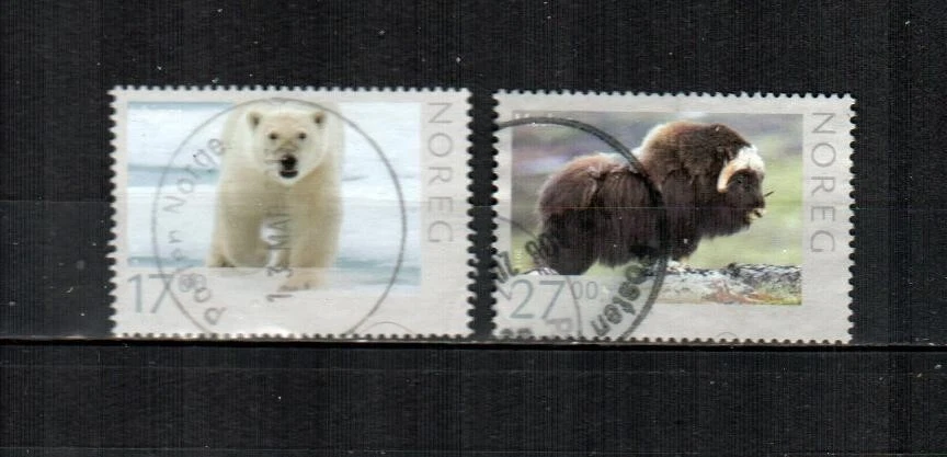 NORWAY Scott's 1636-37 ( 2v ) Polar Bear, Musk Ox F/VF Used ( 2011 ) #1 - Image 1 of 1