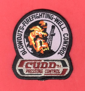 "CUDD BLOWOUTS-FIREFIGHTING-BRUNNENKONTROLLE-DRUCKKONTROLLE" GESTICKTER PATCH - Bild 1 von 1