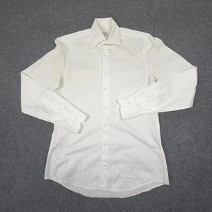 Stenstroms Shirt Mens MEDIUM white Button Up collared long sleeve slim SIZE M - Picture 1 of 11