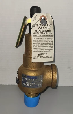 Kunkle Steam Safety Relief Valve 6010FEM01-KM, 135PSI, 1" x 1-1/4"  (B604) - Image 1 of 4