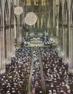 C1910 Manhattan NYC NY Nouveau St. Patrick Cathedral Interior Antique Postcard - Picture 1 of 3