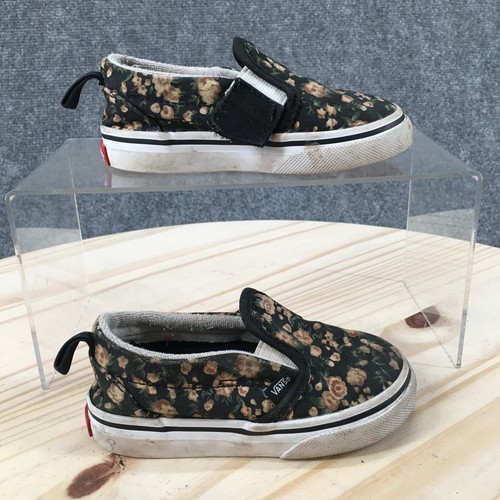 Scarpe Vans 6 mocassini floreali comfort tessuto nero slip on top basso