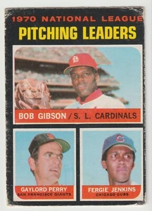 1971 OPC NL Pitching Leaders Card #70 Bob Gibson Gaylord Perry Fergie Jenkins - Picture 1 of 2