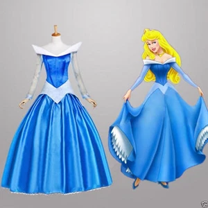 Hot Sleeping Beauty Princess Aurora Costume Party Dress Pink adult :s - Picture 1 of 14