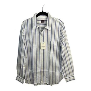 Camisa para mujer UNTUCKit Pinot Perse rayas anchas manga larga abotonada talla 14 nueva con etiquetas - Imagen 1 de 7