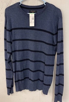 NWT - STRUCTURE MENS CREW NECK SWEATER   SIZE Medium Slim Fit Original $50 - Image 1 of 2