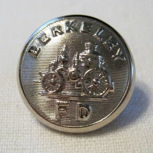 Vintage 24 mm BERKELEY CALIF. FIRE DEPT. METALL UNIFORM KNOPF ~ Top Qualität - Bild 1 von 2