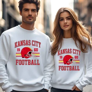 Kansas City Retro Style Football Sweatshirt Vintage Kansas City Fan Gift Unisex - Picture 1 of 10