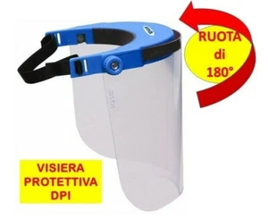 VISIERA PROTETTIVA DPI IN POLICARBONATO TRASPARENTE REGOLABILE - MADE in ITALY. - Imagen 1 de 3