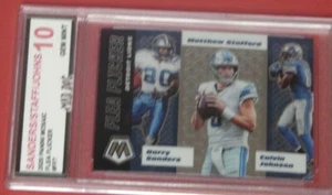 LIONS--BARRY SANDERS**2020 MOSAIC Flea FLICKER Gem MINT 10----MAD DOG GRADING - Picture 1 of 3