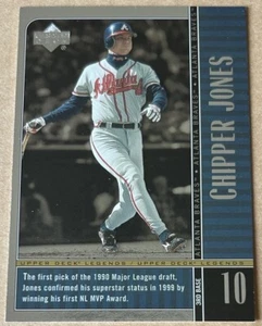 CHIPPER JONES HOF 2000 UPPER DECK LEGENDS Card #11 NM-MT Condition - Picture 1 of 2