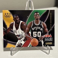 1996 Skybox USA Basketball Hakeem Olajuwon David Robinson #57 HOF