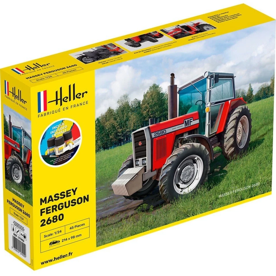 Modello Trattore MASSEY FERGUSON 2640 1/24 - Heller Starter Kit 57402 - Immagine 1 di 4
