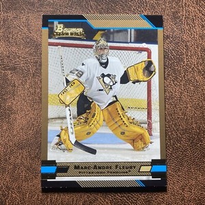 2003-04 BOWMAN ROOKIE CARD GOLD Marc-Andre Fleury Rookie Penguins #152