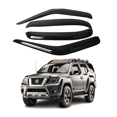 Se adapta a Nissan Xterra 2005-2016 visera de ventana lateral protector deflector de lluvia solar Foto 1 de 4