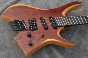 Fanned Frets 6 Strings Headless Electric Guitar Roasted Wenge Neck SSH Pickups - Picture 1 of 6