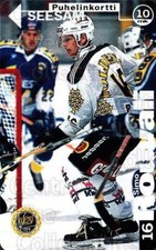 1995-96 Finnish TPS Turku Phone Cards #10 Simo Rouvali