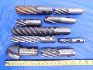 MACHINIST TOOLING LOT OF HSS SPIRAL FLUTE SQUARE & ROUGHING END MILLS BRIDGEPORT - Picture 1 of 5