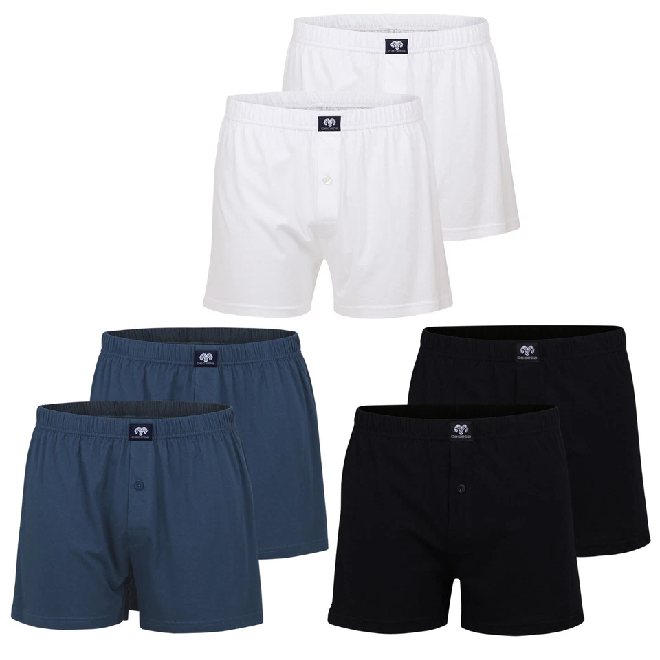CECEBA Herren Boxershorts mit Eingriff bequem schlicht 100% Baumwolle | 2 Stück - Bild 1 von 1
