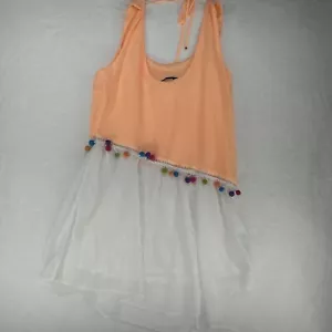 Damen HyFve orange & weiß Kleid Bommelbesatz Größe Large L neu mit Etikett - Bild 1 von 5