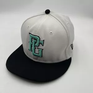 Cappello PG Perfect Game New Era 9fifty SnapBack Hat Bianco Nero Teal Pulito - Foto 1 di 11