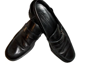 Salvatore Ferragamo Progetto Men's Loafer Size 8 1/2 D Black Nero Calf - Picture 1 of 9
