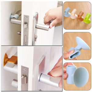 Silicone Door Handle Lock Suction Cup Wall Anti-Collision Protective Pad Home