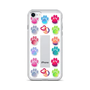 iPhone Cell Case Cat Kitty Cover Protector Paw Prints Colorful New Phone - Picture 1 of 19