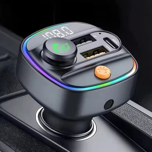 FM Transmitter Bluetooth5.3 Hands-Free Car AUX Radio Player Fast Charger Adapter - Picture 1 of 15
