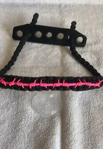 Hot Pink And Black Wrist Sling With Leather Yoke - Picture 1 of 4