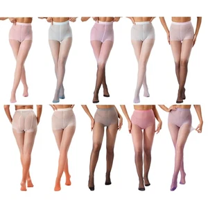 Mujeres Medias Medias de Nylon Ver a Través Lencería Cintura Alta Pantimedias Sexy - Imagen 1 de 126