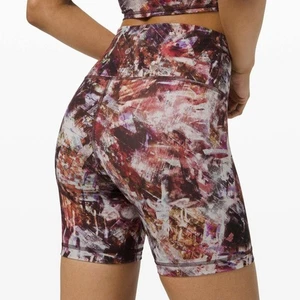 Lululemon Wunder Train High Rise Biker Short Size 6 Urbantricity 6” - Picture 1 of 11