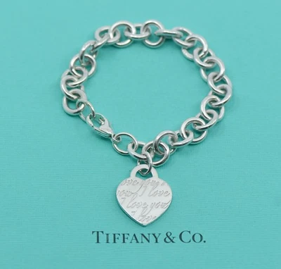 Pulsera De Plata Esterlina Tiffany & Co Te Amo - Imagen 1 de 4