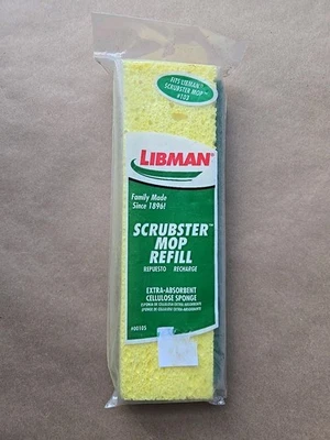 Libman Scrubster Mop Recarga Esponja Se Adapta a #00105 Se Adapta a #103 Hecho en EE. UU. NUEVO Foto 1 de 4