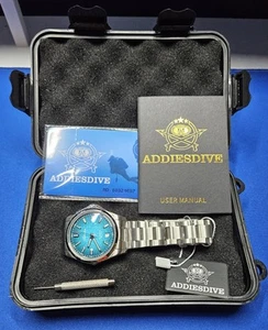 Addiesdive Automatic 100m SD2091 Watch 39mm NH35 Seiko Blue Gradient New 2025 - Picture 1 of 13