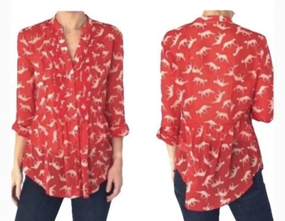 Maeve Women’s Long Sleeve Size 12, Leopards - Image 1 of 4