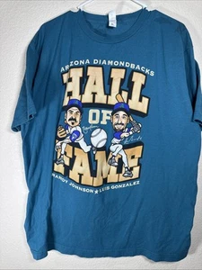 Arizona Diamondbacks Randy Johnson Luis Gonzalez Hall Of Fame T-Shirt Large - Bild 1 von 3