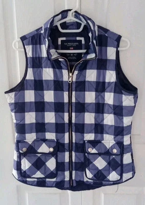 Chaleco Puffer Ralph Lauren Polo Acolchado Azul Cuadros Para Mujer Chaqueta Mediana Primavera Foto 1 de 4