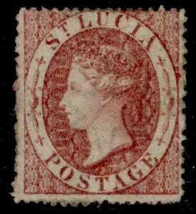 ST. LUCIA QV SG1, 1d rose-red, UNUSED. Cat £100. - Picture 1 of 1