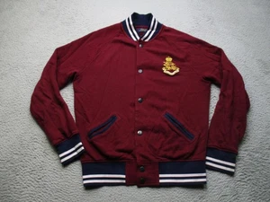 Polo Ralph Lauren Jacke Herren Medium weinrot Varsity Bomber besticktes Wappen - Bild 1 von 13