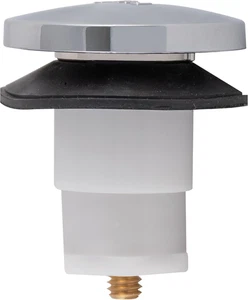ABS Tip-Toe Drain Stopper with Rubber Seal, 5/16 Inch Thread, Chrome Plated, 352 - Picture 1 of 12