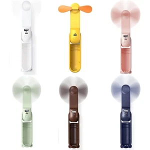 Mini Hand-held Fan Portable Folding Desk Fan Cooler Cooling USB Rechargeable Fan - Picture 1 of 15
